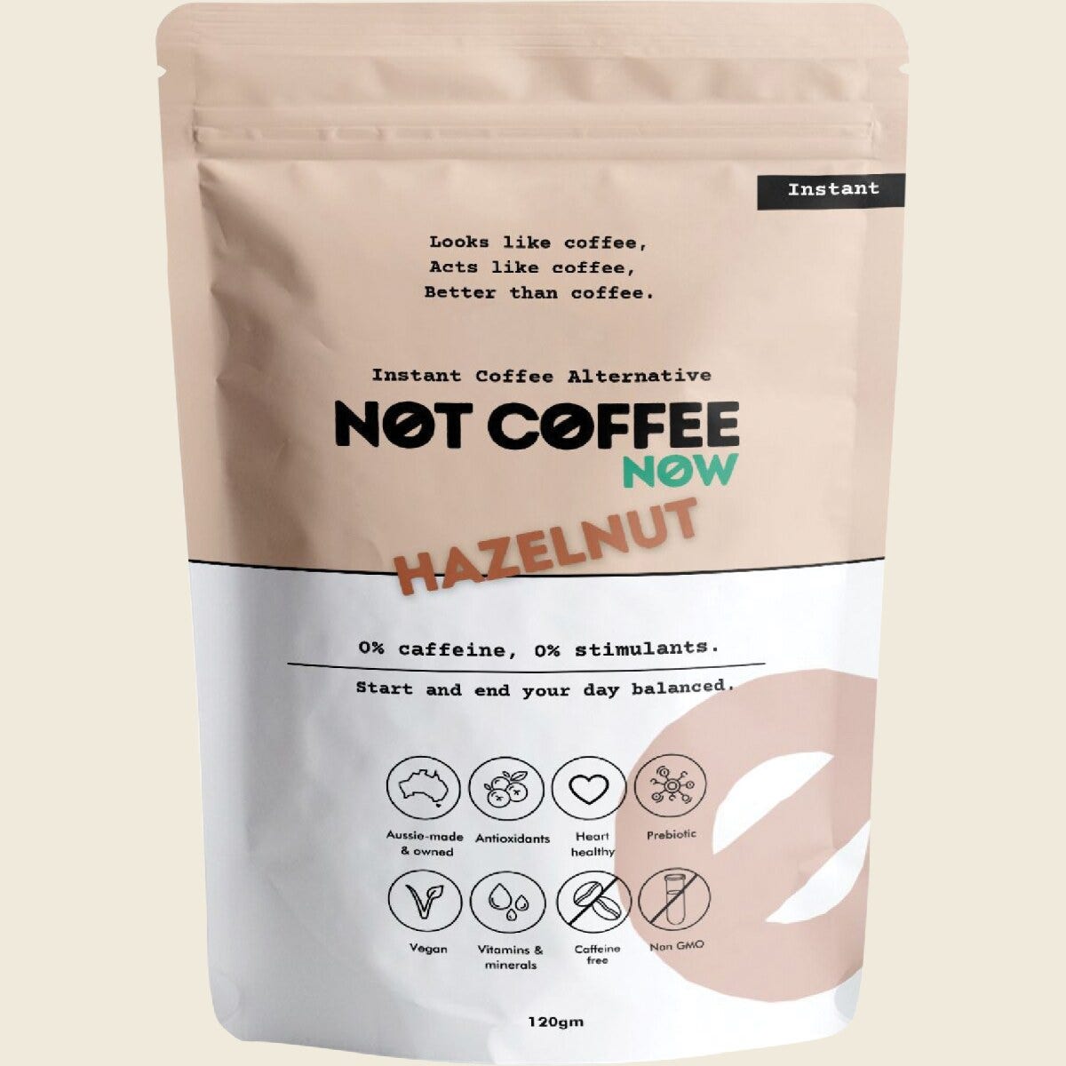 Not Coffee Instant Coffee Alternative Hazelnut 120g