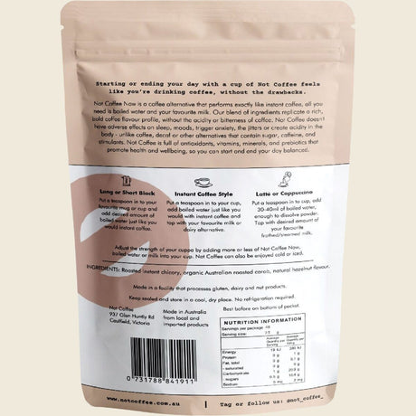 Not Coffee Instant Coffee Alternative Hazelnut 120g