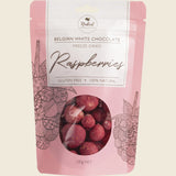 Naked Chocolate Co Freeze Dried Raspberries White Chocolate 100g