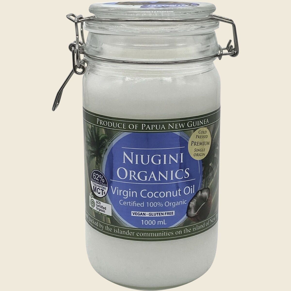 Niugini Organics Virgin Coconut Oil 100% Pure 1L