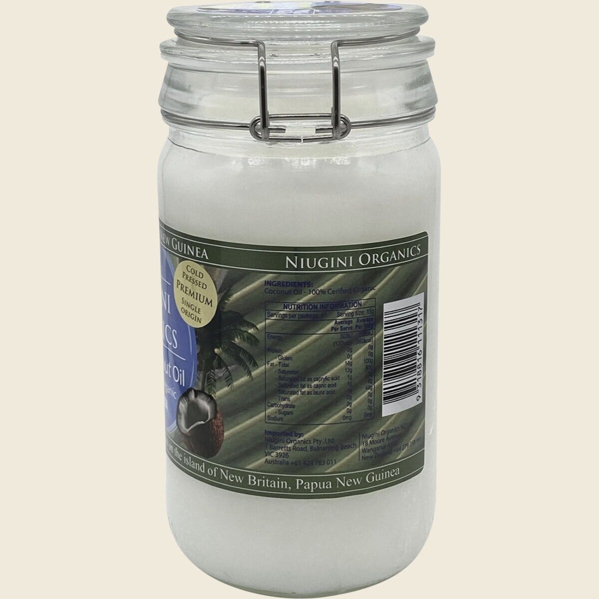 Niugini Organics Virgin Coconut Oil 100% Pure 1L