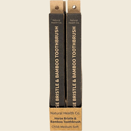 Natural Health Co Horse Bristle & Bamboo Toothbrush Child Medium-Soft 1 Pack — product