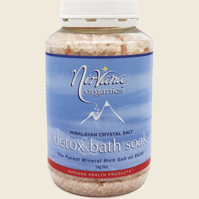 Nirvana Organics Himalayan Detox Bath Soak Salt 1kg – front product image