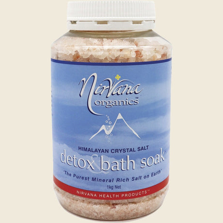 Nirvana Organics Himalayan Detox Bath Soak Salt 1kg – front product image