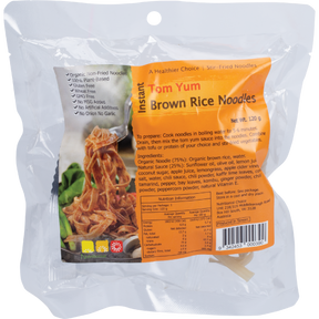 Nutritionist Choice Instant Tom Yum Brown Rice Noodle Kit 120g – front product packaging
