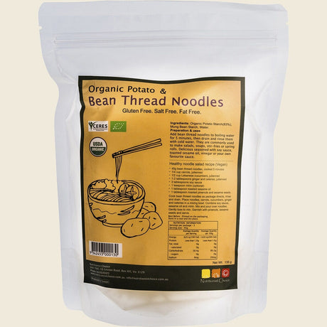 Nutritionist Choice Certified Organic Potato & Bean Thread Noodles 135g – front product image