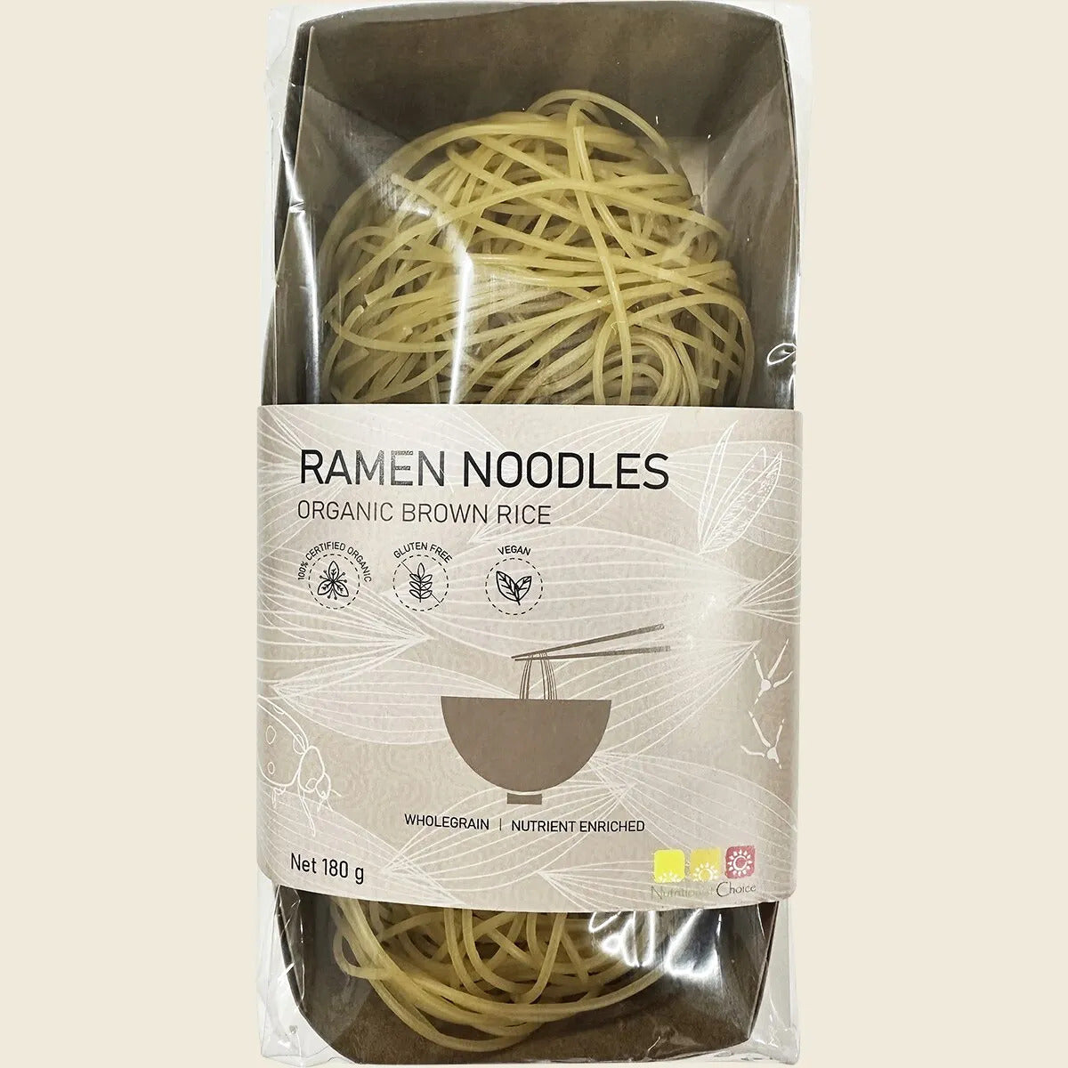 Nutritionist Choice Certified Organic Ramen Noodles Organic Brown Rice 180g Front
