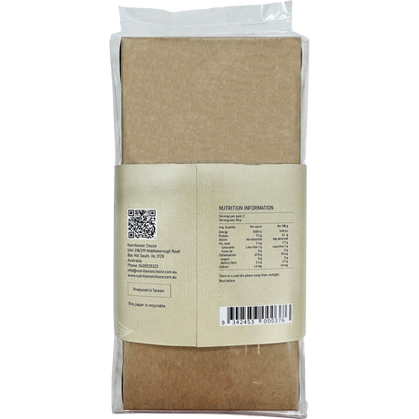 Nutritionist Choice Certified Organic Brown Rice & Millet Ramen Noodles 180g – back packaging
