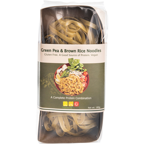 Nutritionist Choice Green Pea & Brown Rice Noodles 180g – front product packaging