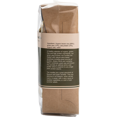 Nutritionist Choice Green Pea & Brown Rice Noodles 180g – right side packaging