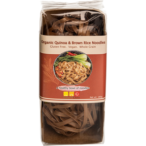Nutritionist Choice Certified Organic Quinoa & Brown Rice Noodles 180g – front product packaging