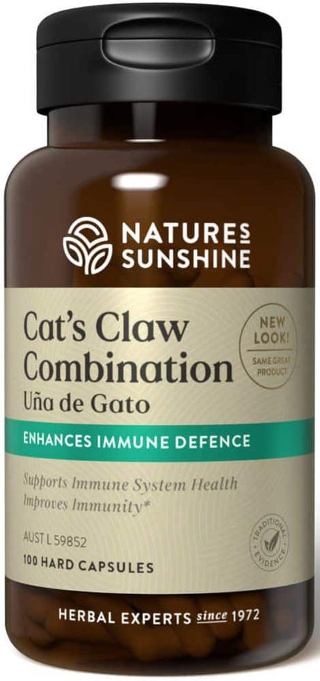 Natures Sunshine Cat's Claw Combinaton (Una de Gato) 100 Caps Front