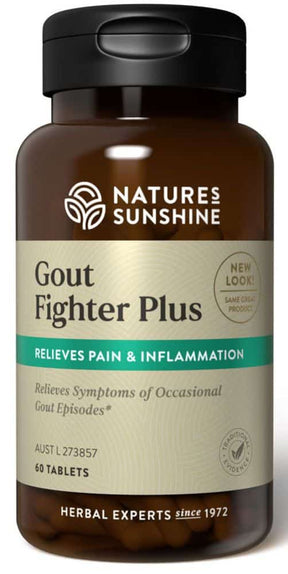 Natures Sunshine Gout Fighter Plus 60 Tabs Front