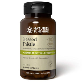 Natures Sunshine Blessed Thistle 300mg 100 Caps Front