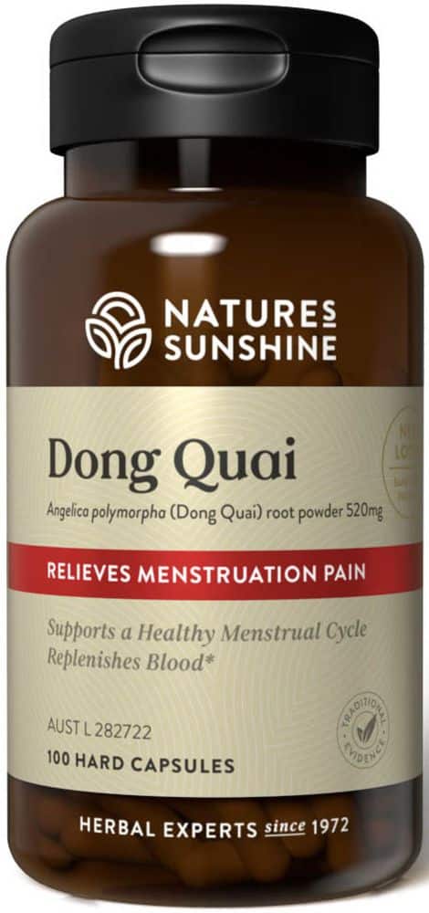 Natures Sunshine Dong Quai 520mg 100 Caps Front