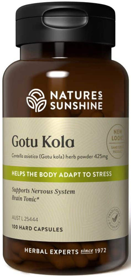 Natures Sunshine Gotu Kola 425mg 100 Caps Front