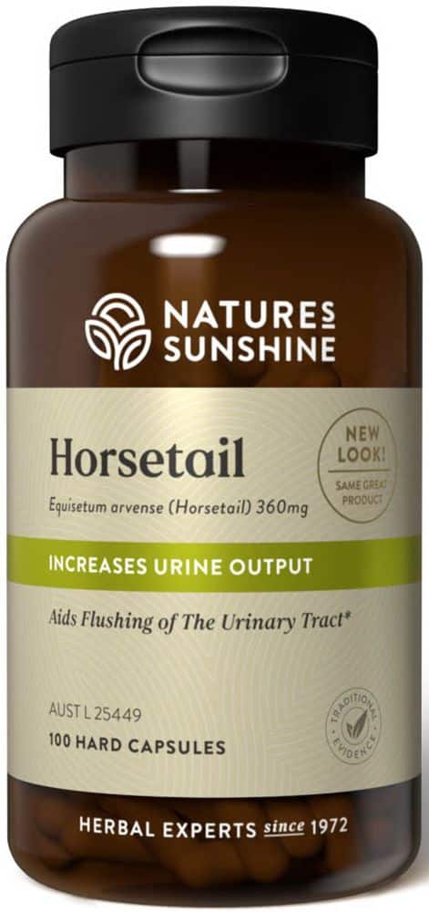 Natures Sunshine Horsetail 360mg 100 Caps Front