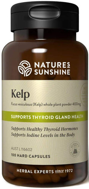 Natures Sunshine Kelp 400mg 100 Caps Front