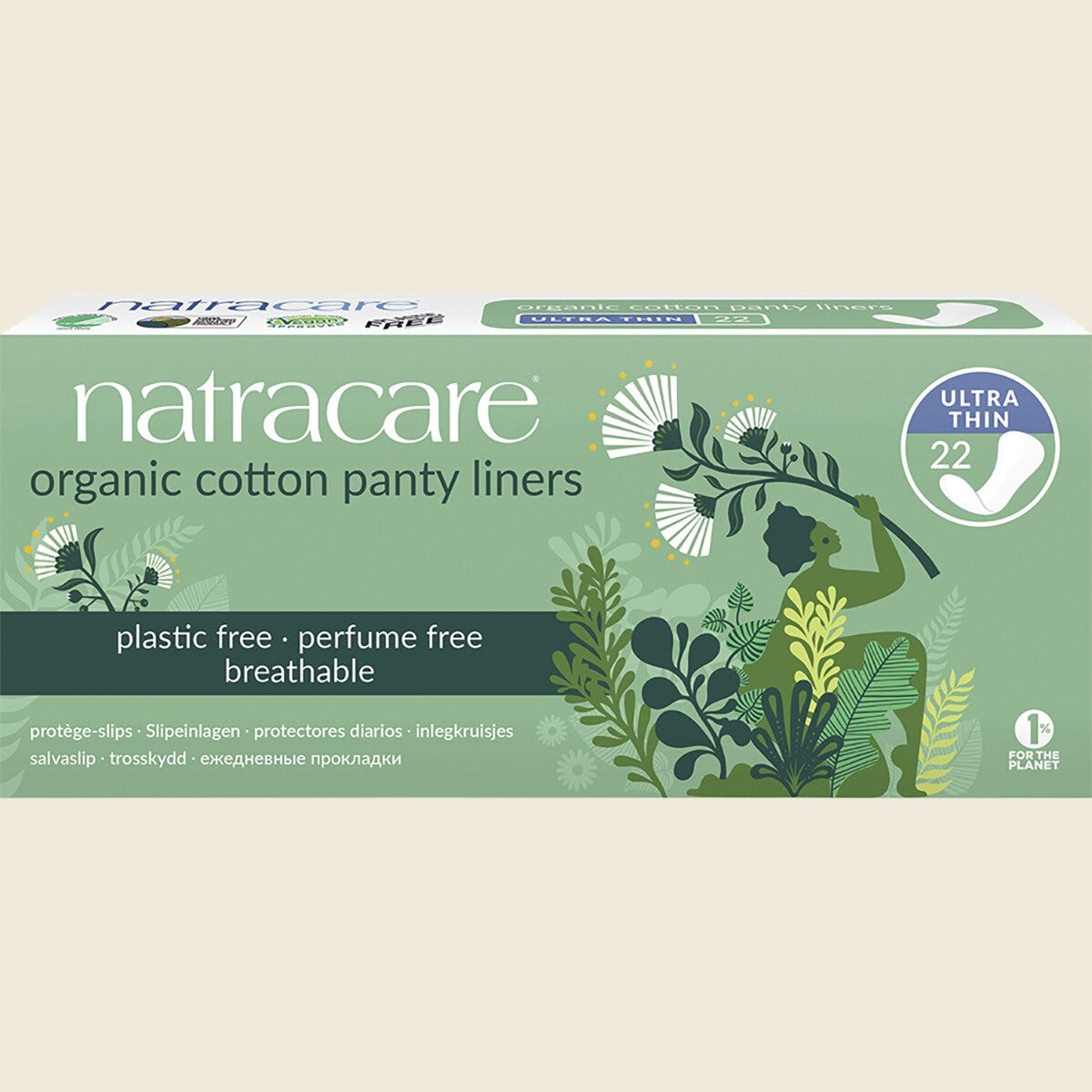Natracare Organic Panty Liners Ultra Thin 22-pack
