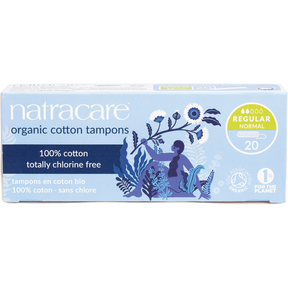 Natracare Regular Tampons (Non-Applicator) 20-pack front view