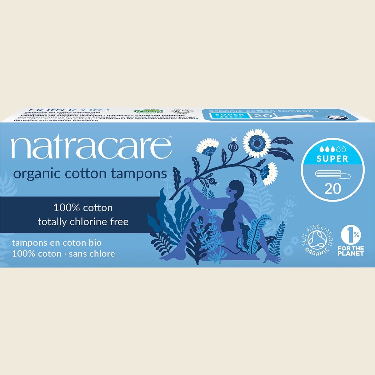 Natracare Super Tampons (Non-Applicator) 20-pack