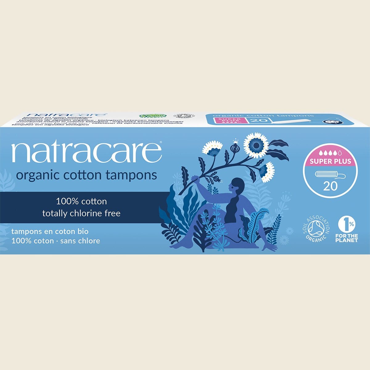 Natracare Super Plus Tampons (Non-Applicator) 20-pack