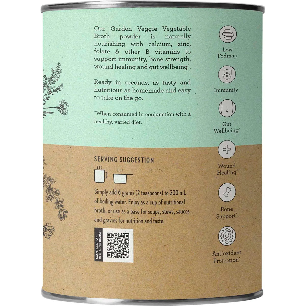 Nutra Organics Broth Vegetable Garden Veggie 125g