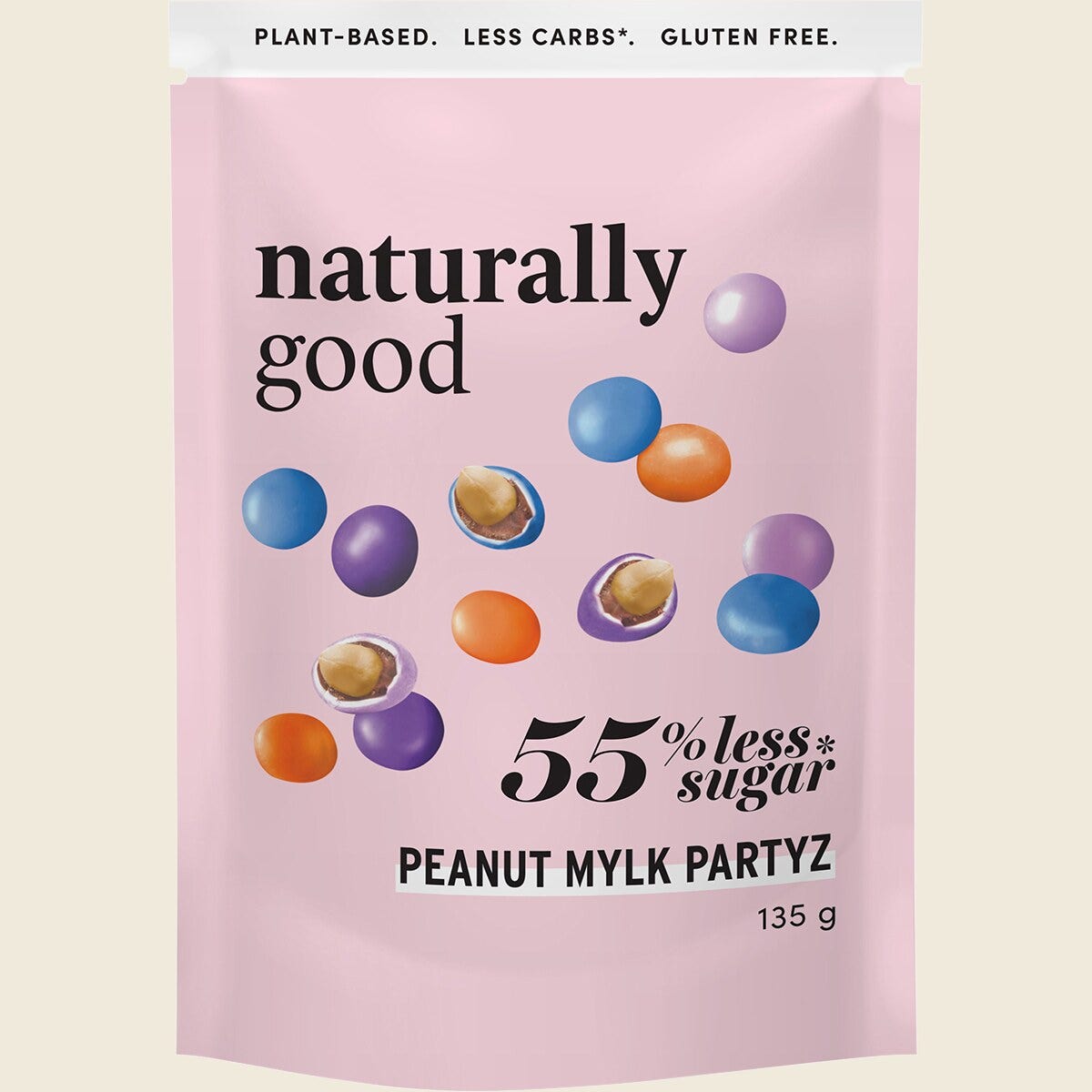 Naturally Good Peanut Mylk Partyz 55% Less Sugar 135g