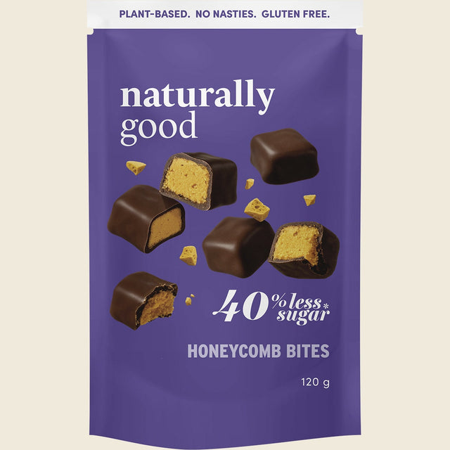 Naturally Good Choc Honeycomb Bites 120g Pack of 6 Front
