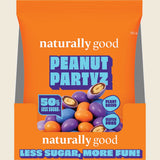 Naturally Good Peanut Partyz 50% Less Sugar 50g – display carton