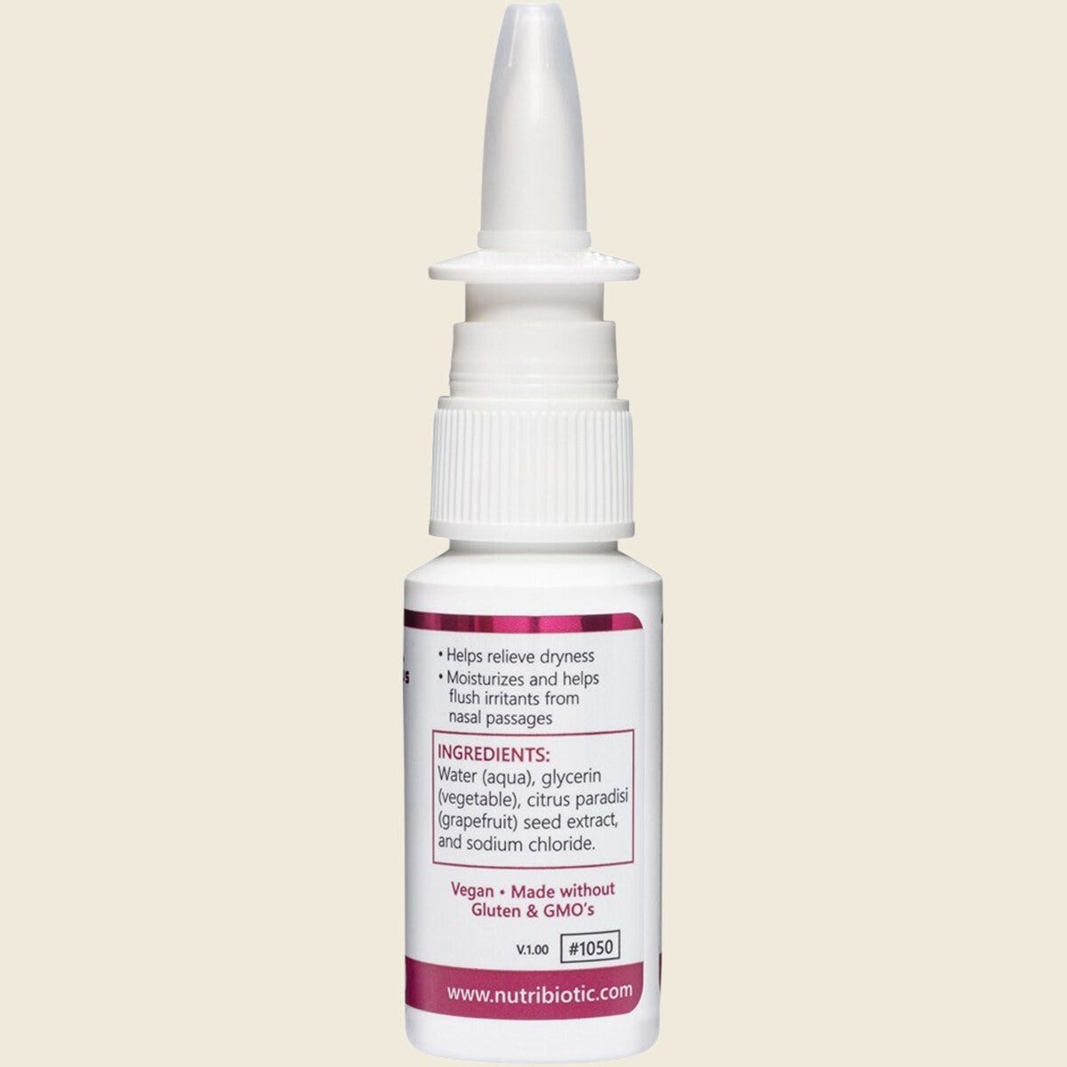Nutribiotic Nasal Spray Pump 29.5ml – right side packaging