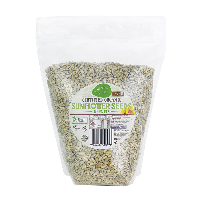 Chef's Choice Certified Organic Sunflower Kernels 1kg