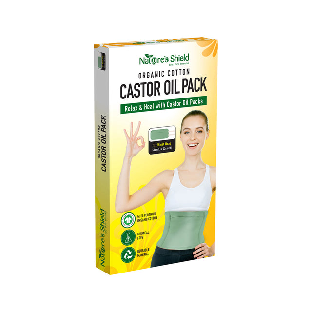 Nature's Shield Castor Oil Pack Organic Cotton Waist front