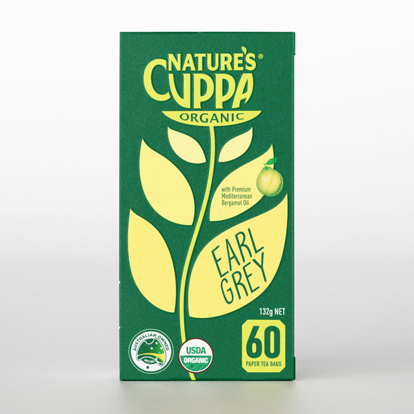Natures Cuppa Certified Organic Earl Grey 60 Teabags 20% Extra