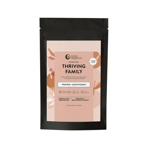 Nutra Organics Organic Thriving Family Protein (Protein + Multivitamin) Double Choc 1kg