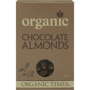 Organic Times Certified Organic Milk Chocolate & Almonds 150g