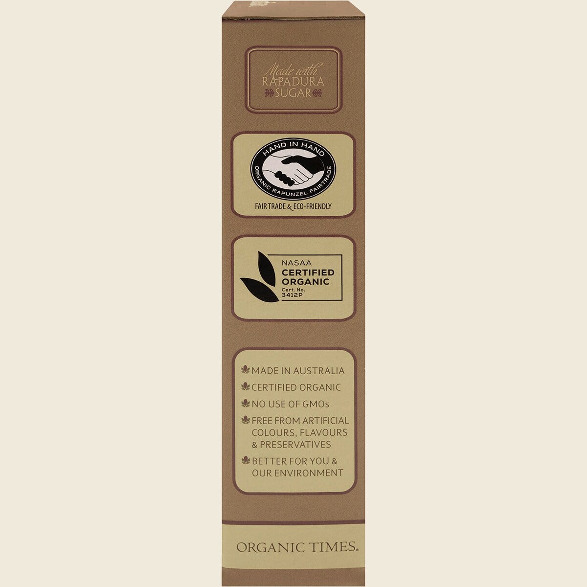 Organic Times Certified Organic Milk Chocolate & Almonds 150g