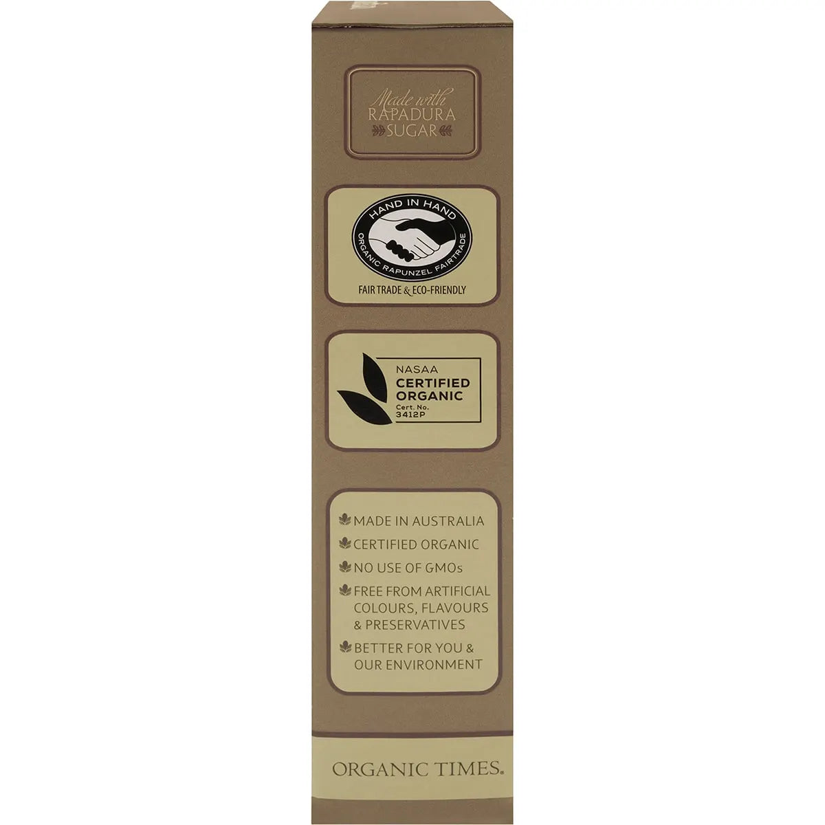 Organic Times Milk Chocolate & Almonds 150g