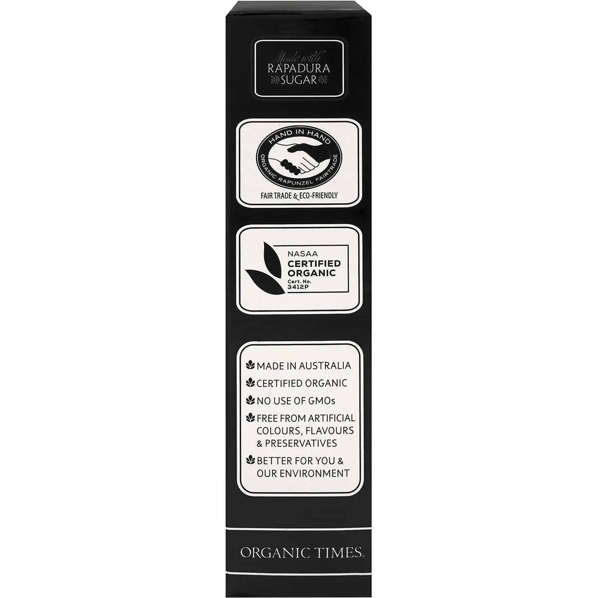Organic Times Milk Chocolate & Licorice 150g