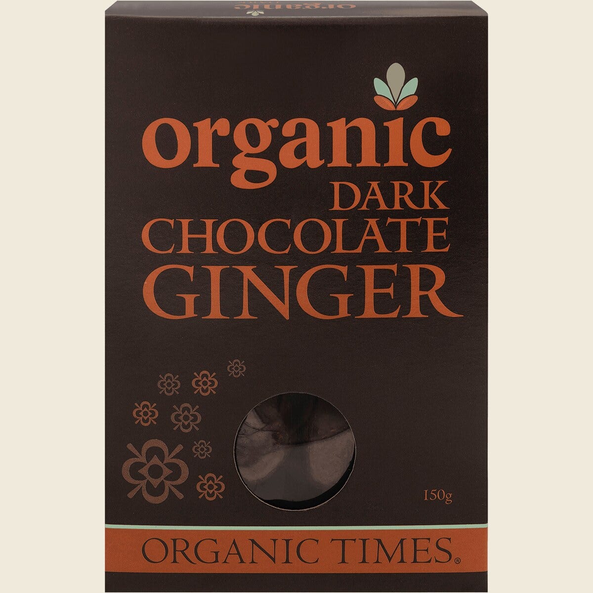Organic Times Certified Organic Dark Chocolate & Ginger 150g