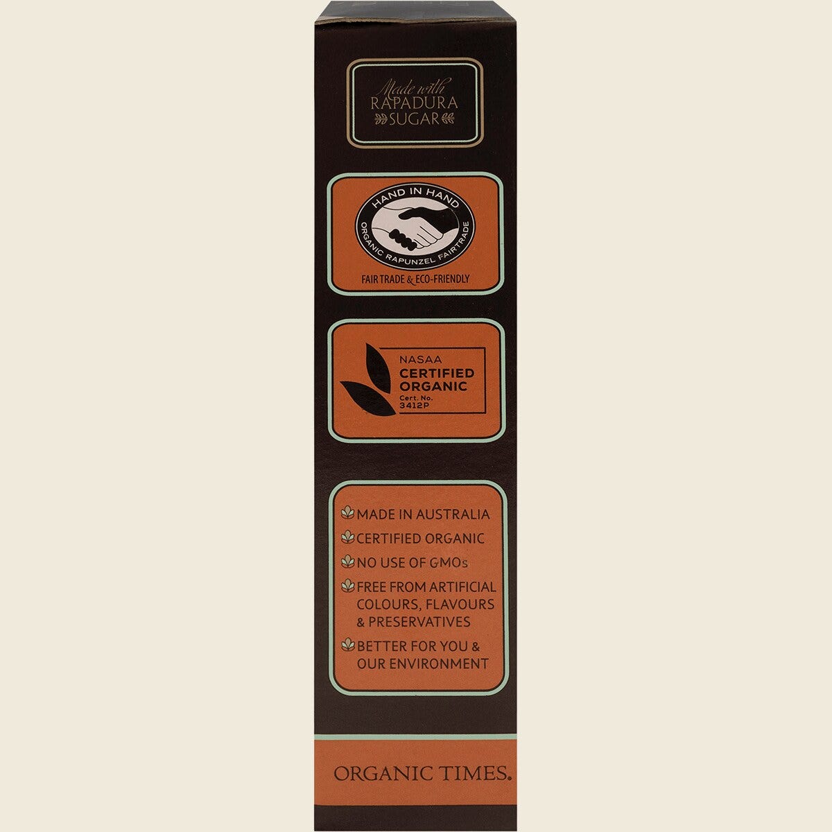 Organic Times Certified Organic Dark Chocolate & Ginger 150g