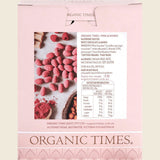 Organic Times Pink Raspberry Dusted White Choc Almonds 130g Back