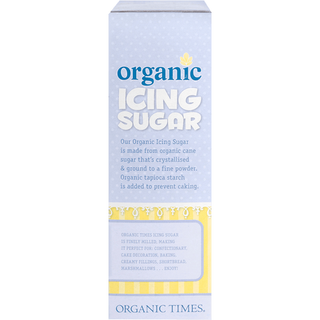 Organic Times Certified Organic Icing Sugar 250g left side view