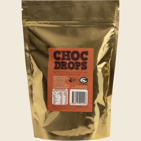 Organic Times Choc Drops Milk Couverture Drops 500g Back
