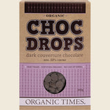 Organic Times Choc Drops Dark Couverture Drops 200g Front