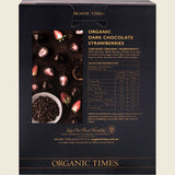 Organic Times Dark Chocolate Strawberries 100g Back