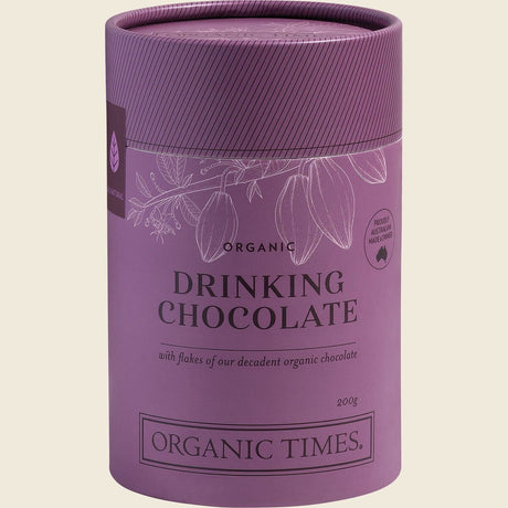 Organic Times Drinking Chocolate 200g Front