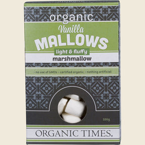Organic Times Marshmallows Vanilla 100g Front