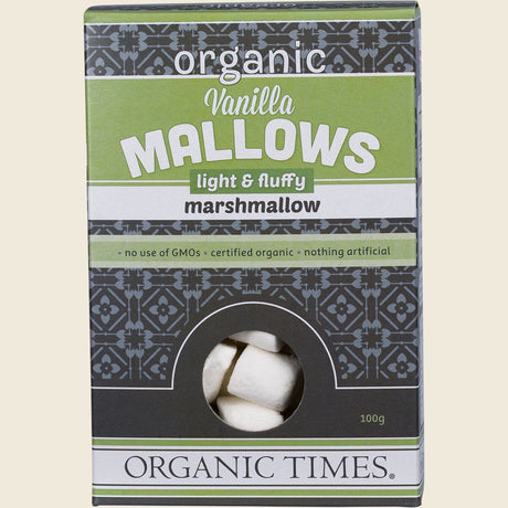 Organic Times Marshmallows Vanilla 100g Front