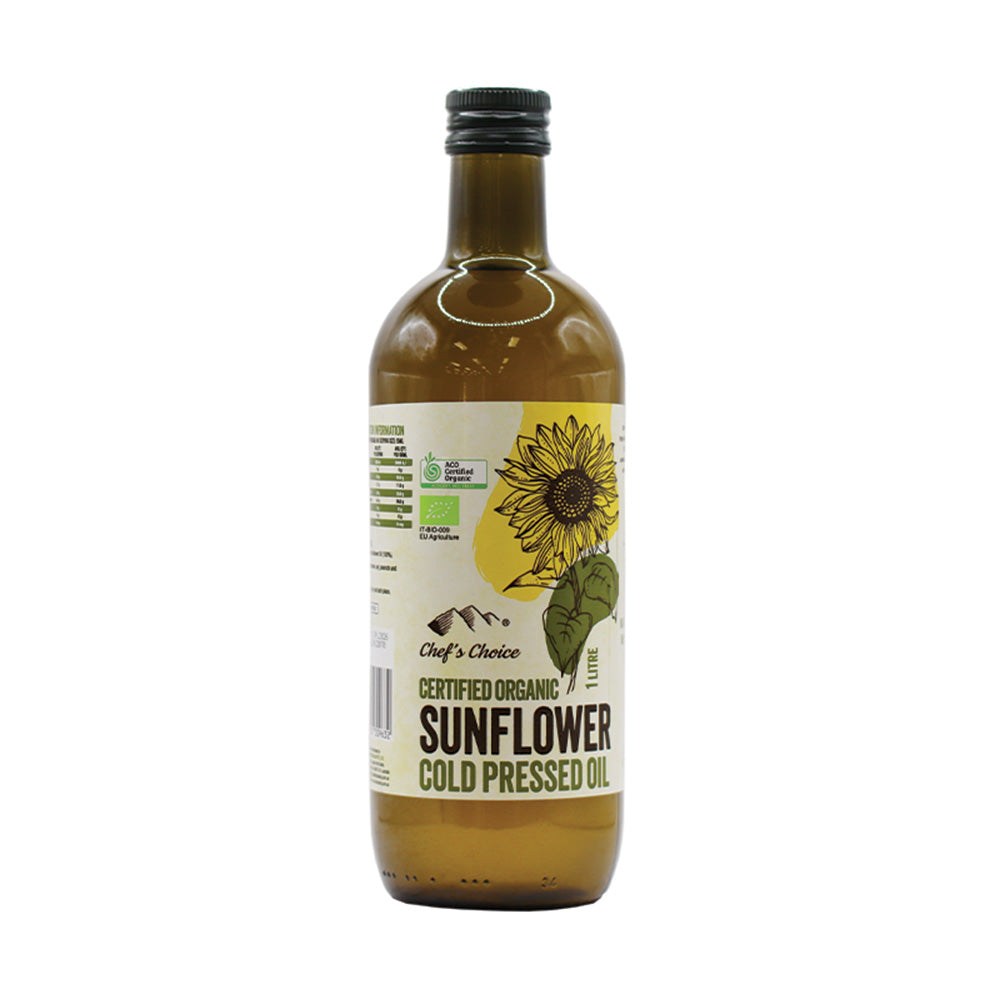 Chef's Choice Certified Organic Sunflower Cold Pressed Oil 1L